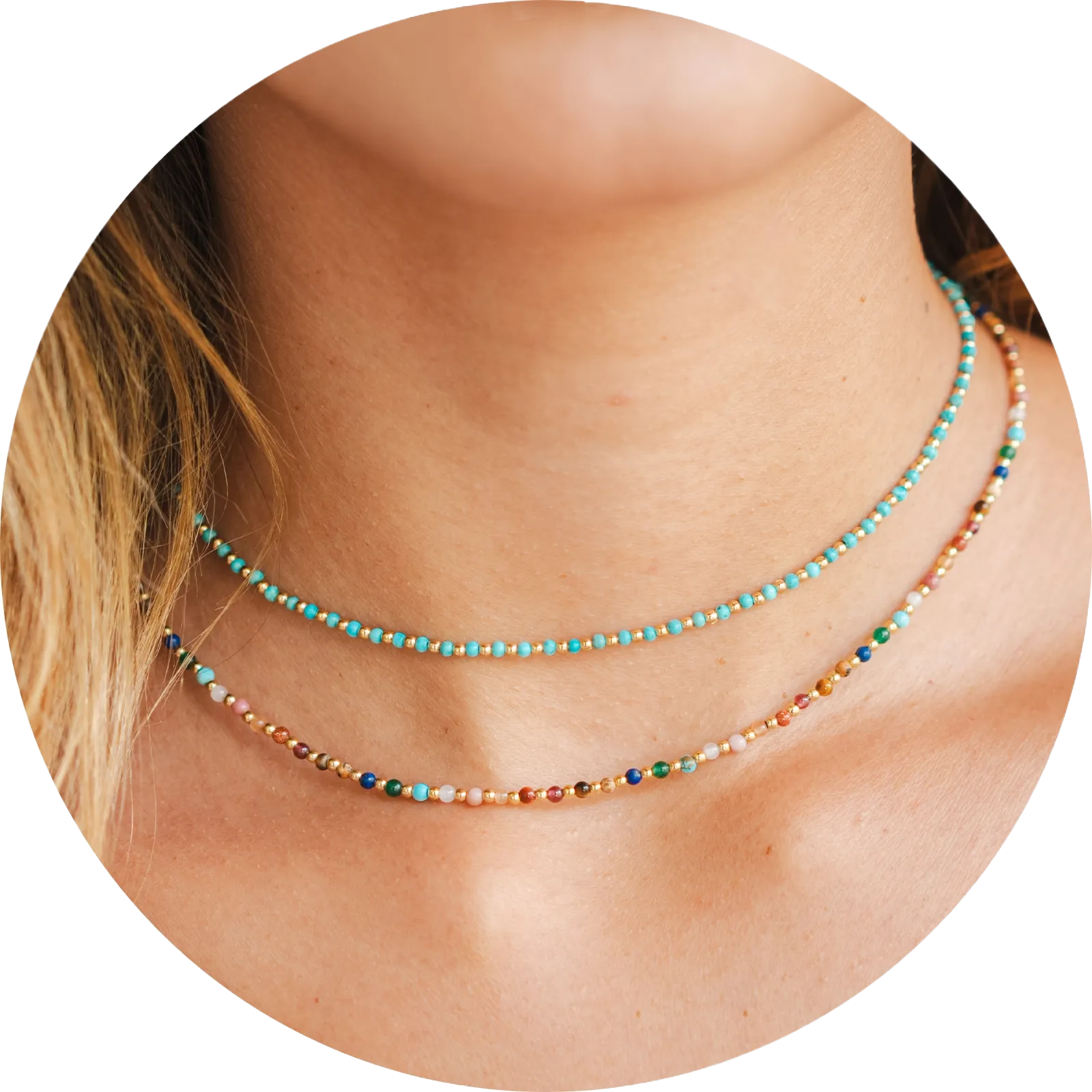 2mm Master Healer   Enlightenment Necklace Stack