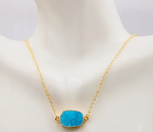 Natural Gemstone Necklace Gold Plated Clasp Necklace Fashion Necklace Gemstone Necklace Goldtone Necklace Chain Necklace SKU 6142218