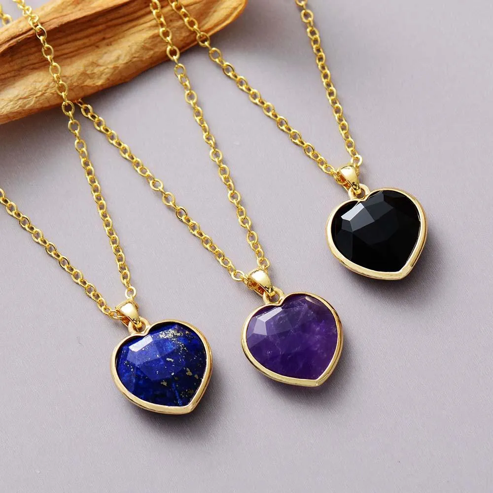 'Onyx' Heart Pendant Necklace