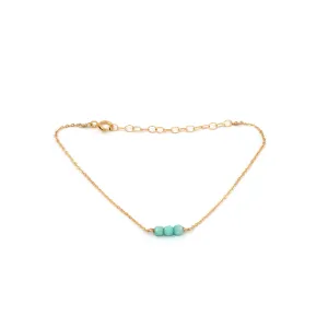 Turquoise Three Bead Bracelet